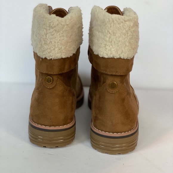 TOMMY HILFIGER Brown Booties Leather Lace Up - Picture 7 of 10